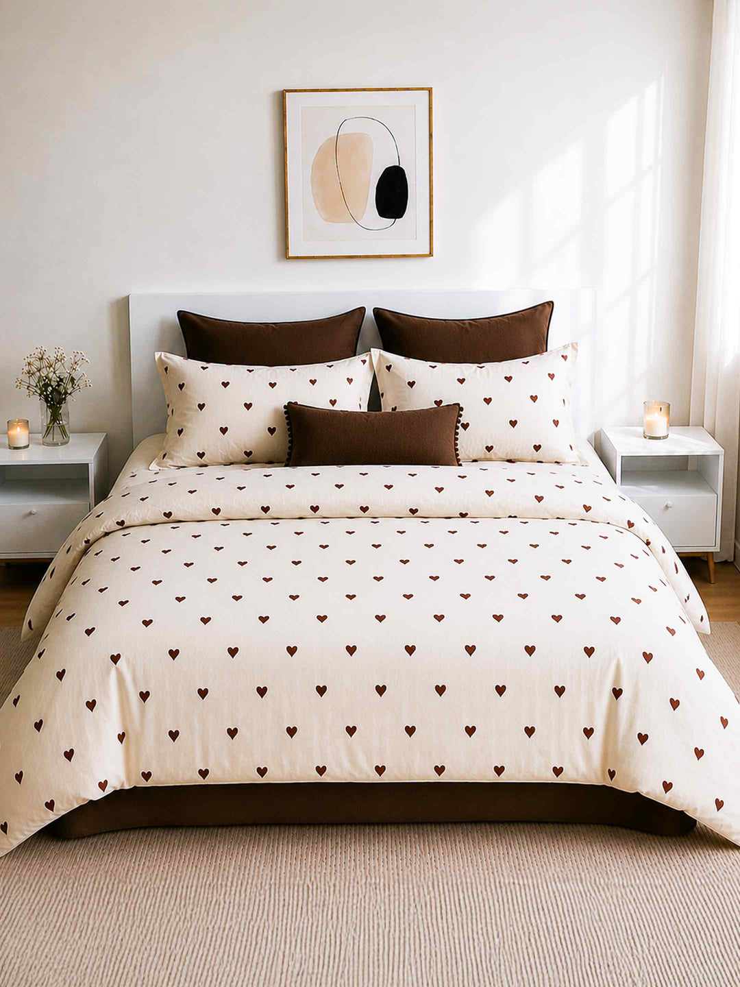 Chocolate Hearts Duvet Set