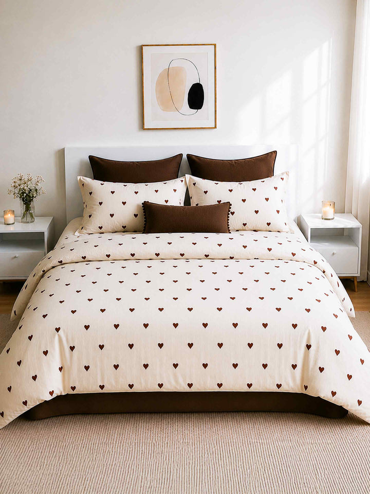 Chocolate Hearts Duvet Set