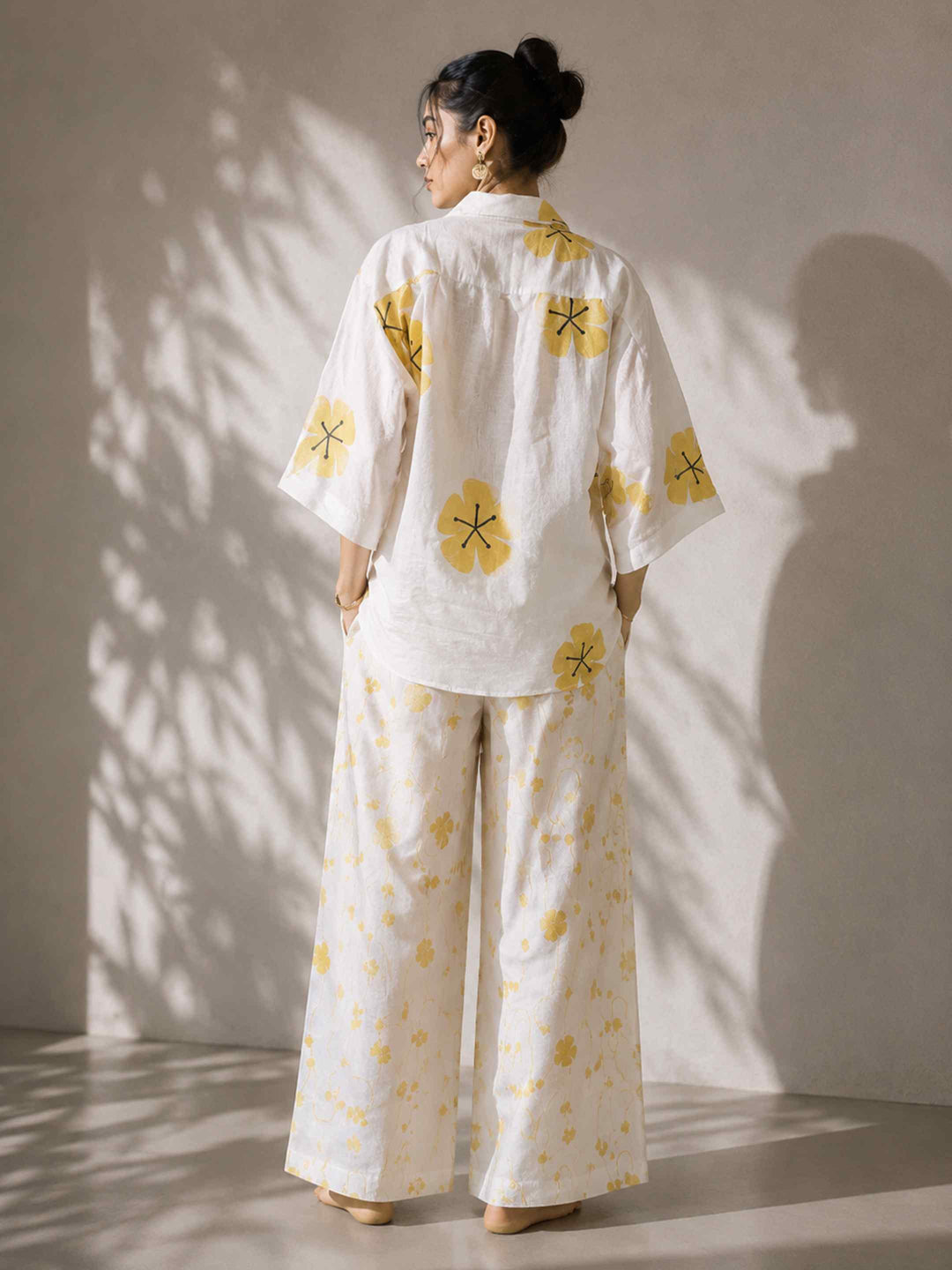 Mogra Chanderi Co-ord Set - Pearl White