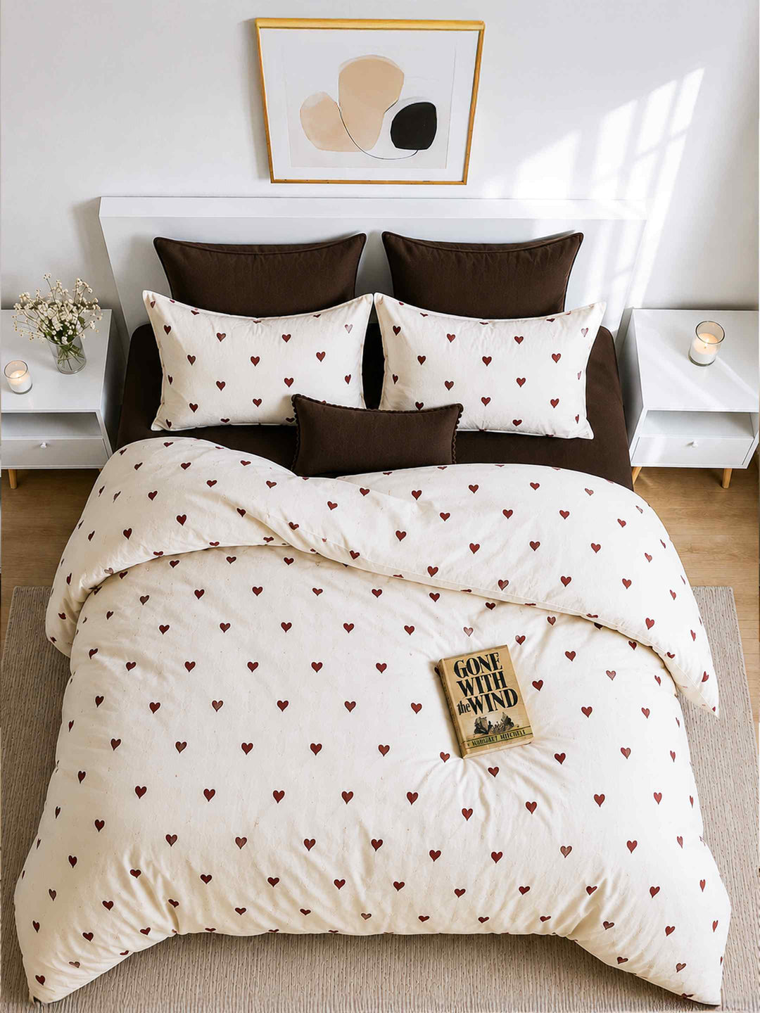 Chocolate Hearts Duvet Set