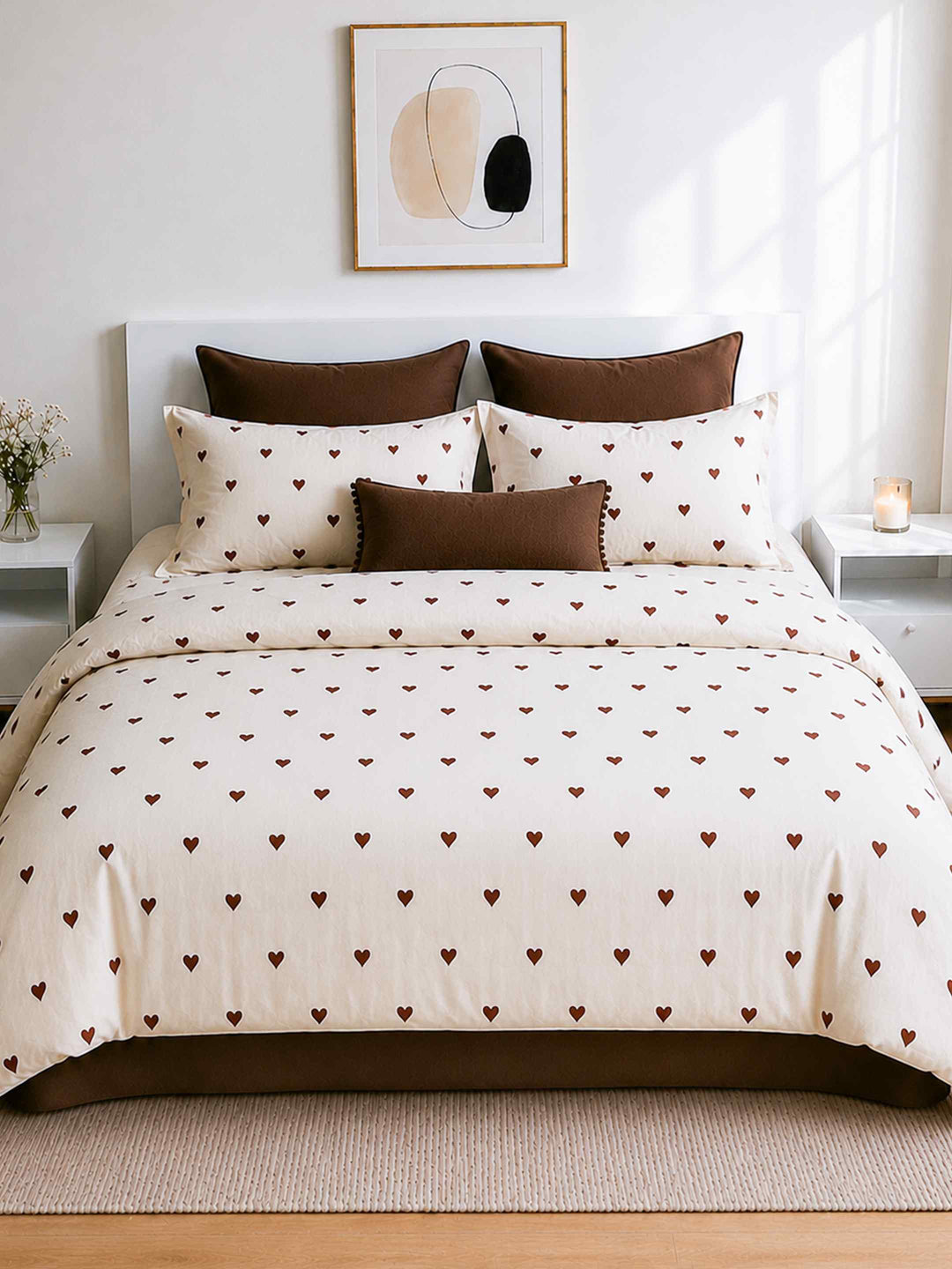 Chocolate Hearts Duvet Set