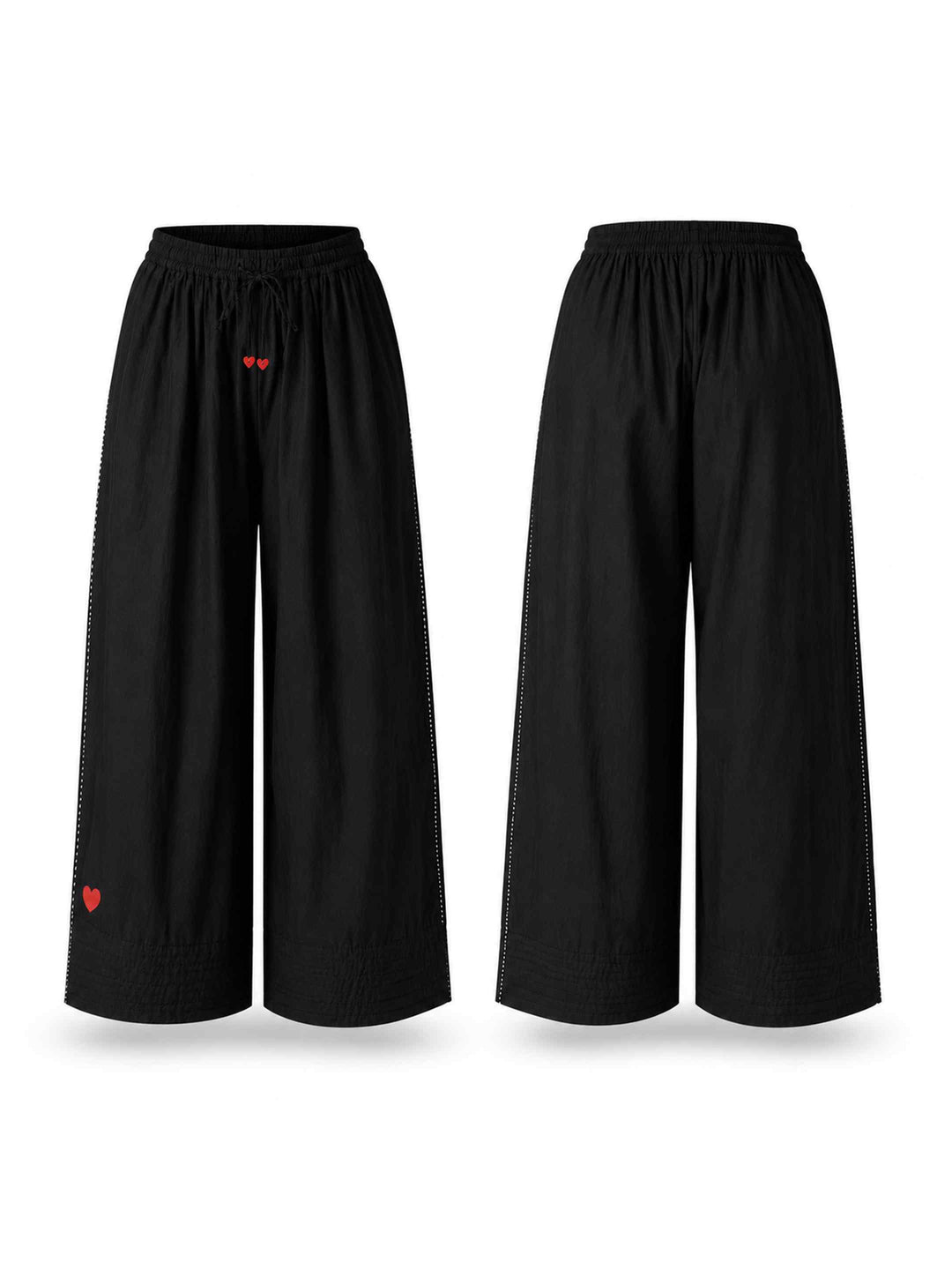Little Heart Pants - Black