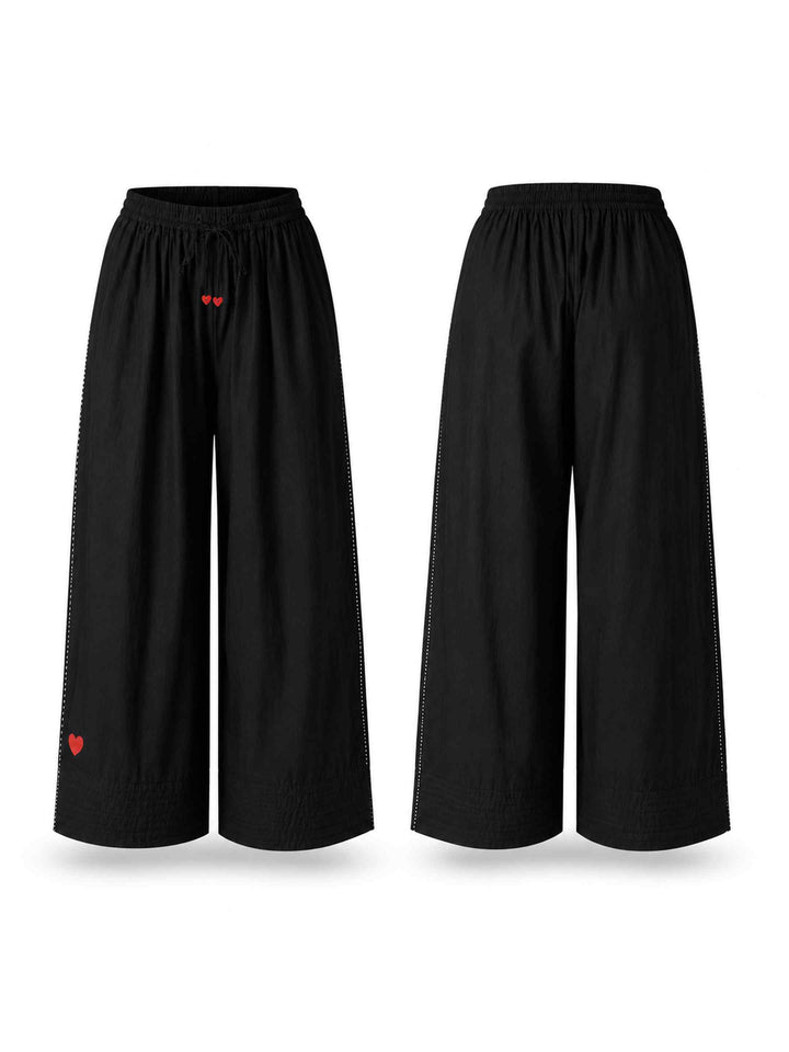 Little Heart Pants - Black