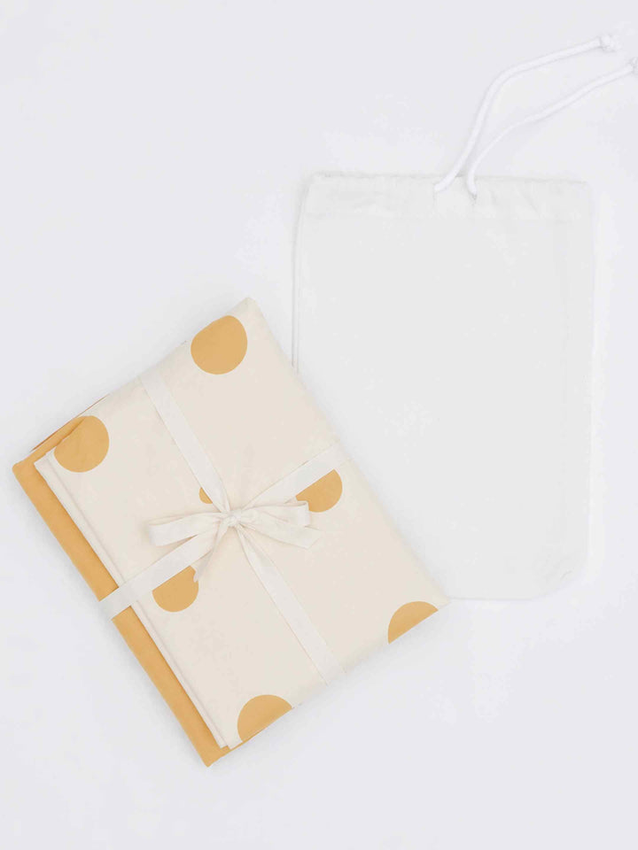 Ink Polka Duvet Cover Set - Mustard