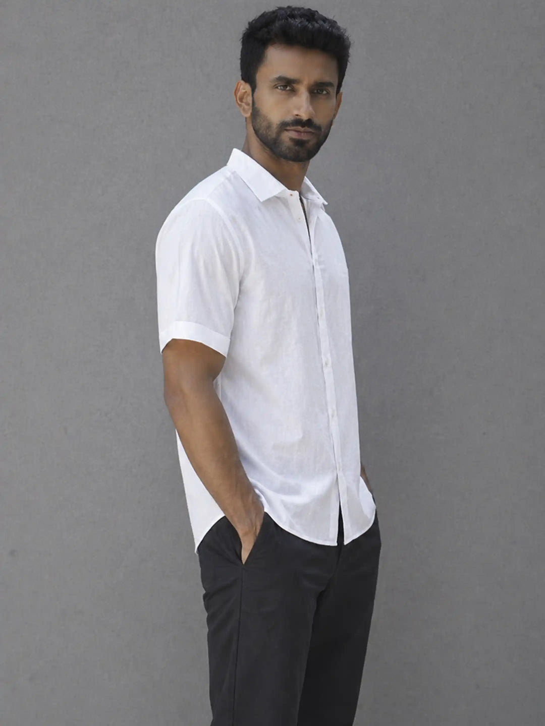 Half Sleeves Shirt - White