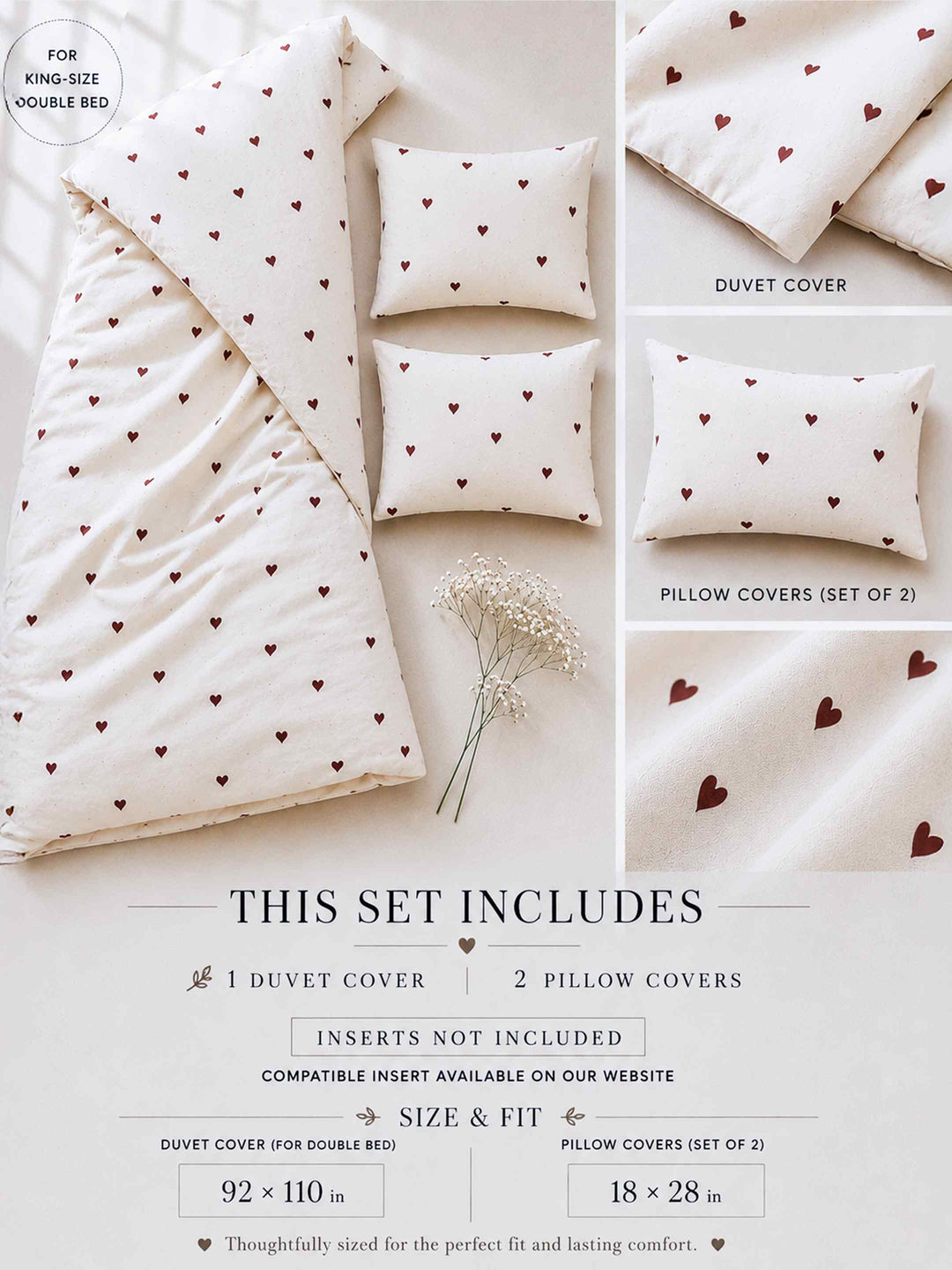 Chocolate Hearts Duvet Set