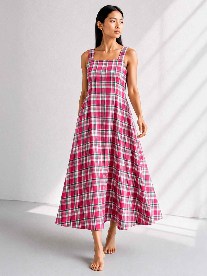 Pink Plaid Dress
