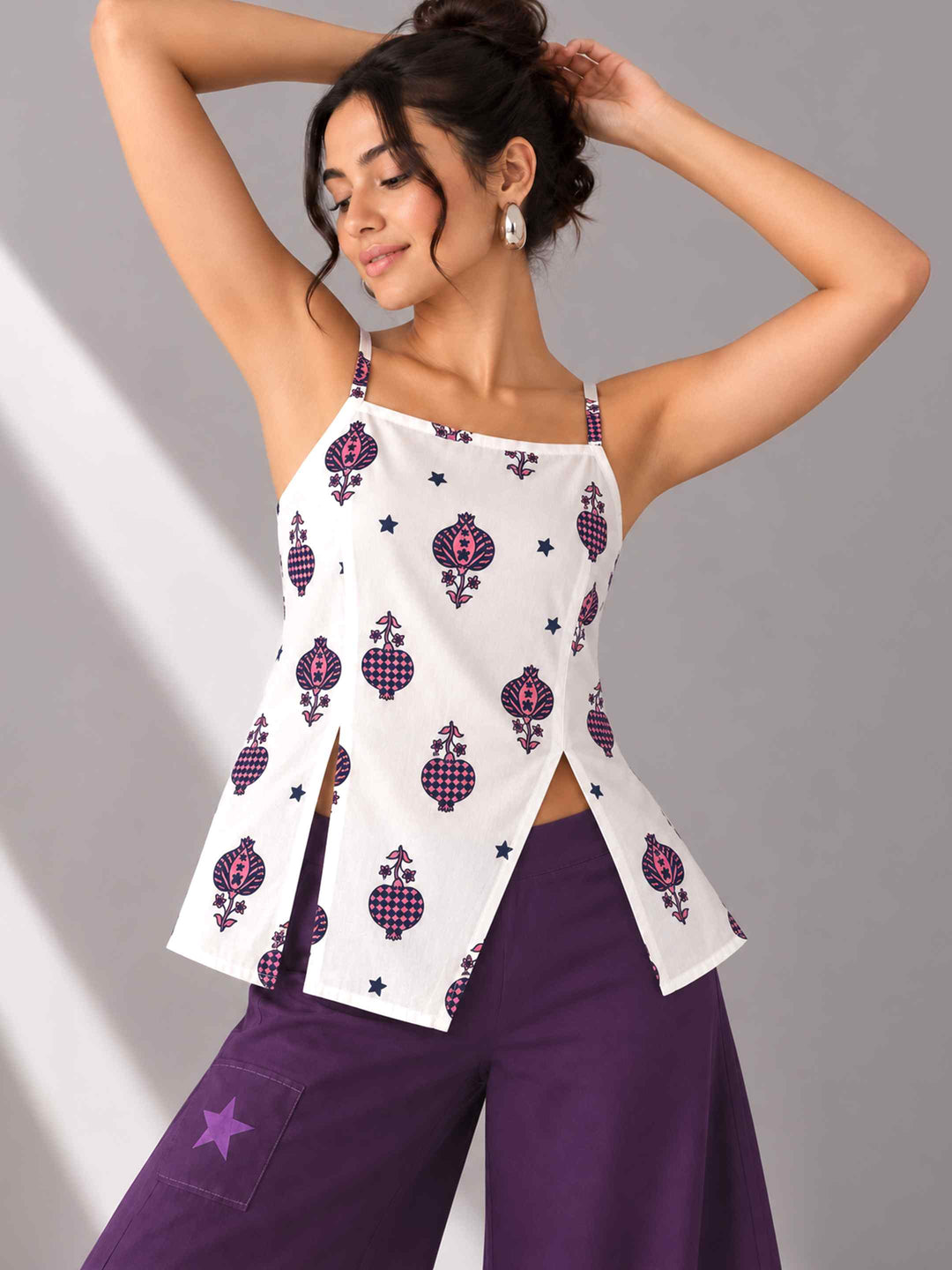 Strap Anaar Top - Indigo Pink
