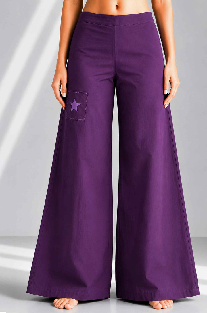 Doodle Pants - Aubergine Star