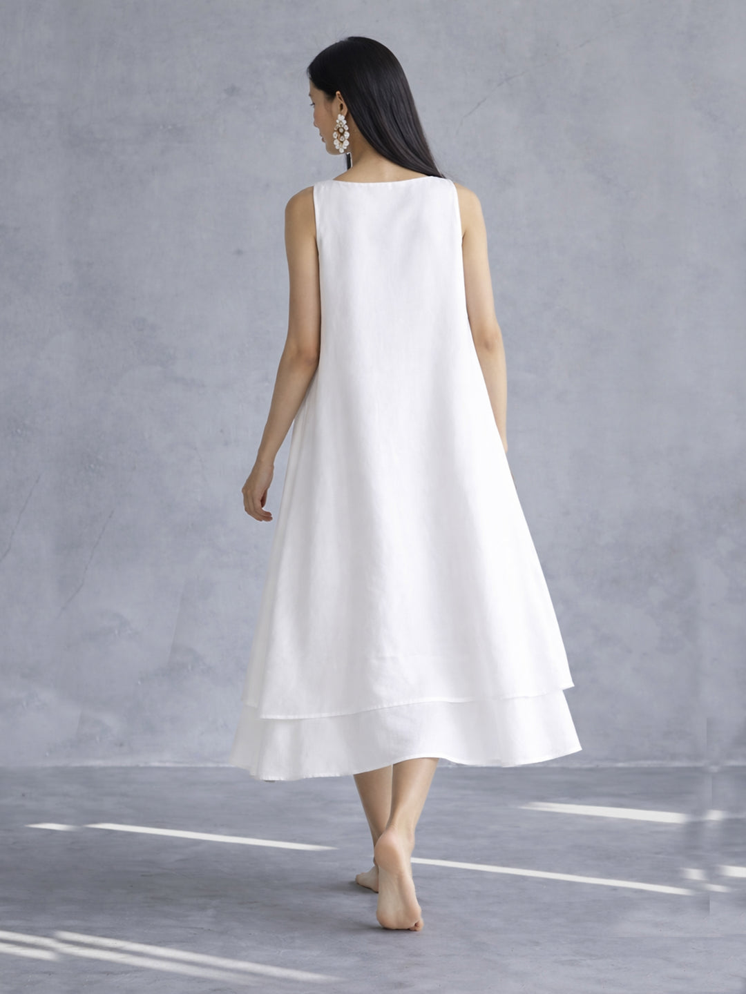 Noir Flow Dress - White