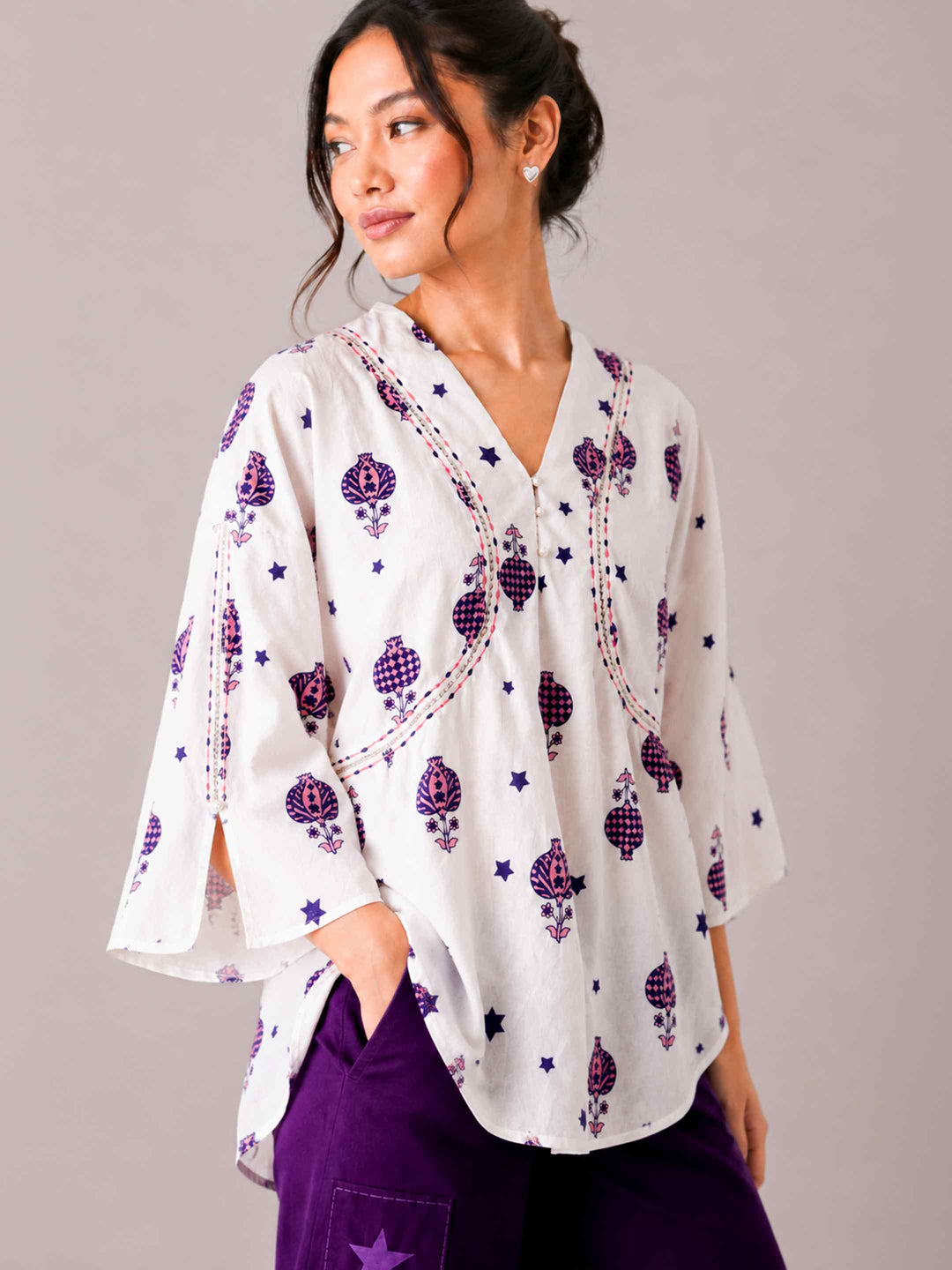 Anardaani Top - Indigo Pink