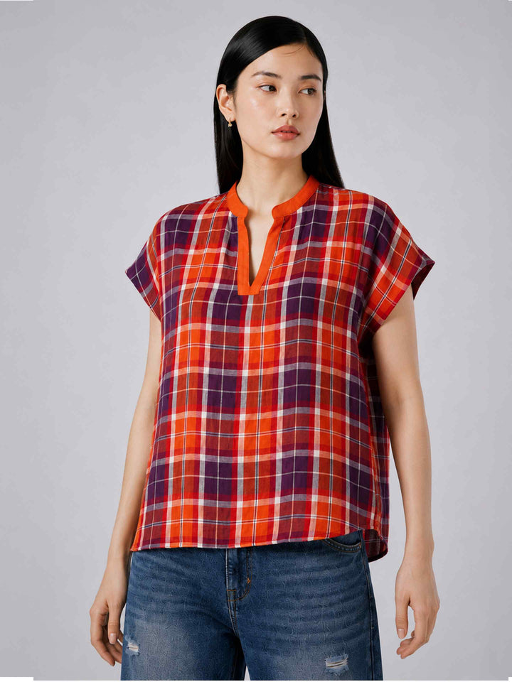 Mulberry Check Top