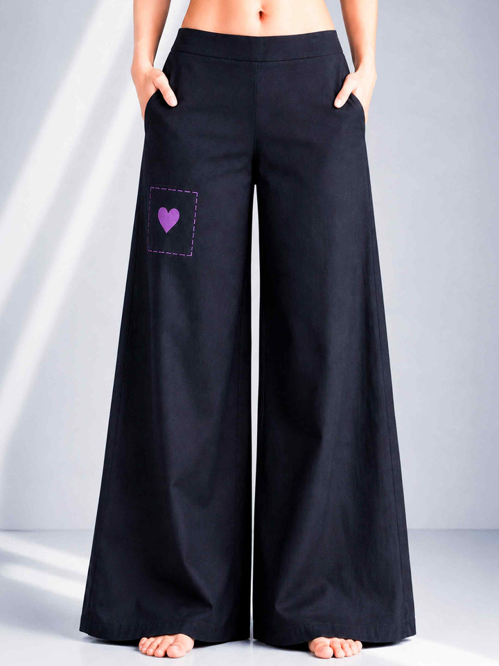 Doodle Pants - Black Heart