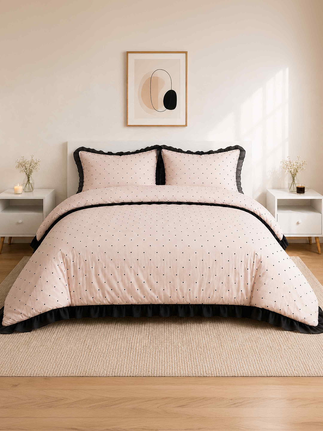Blush Polka Duvet Set