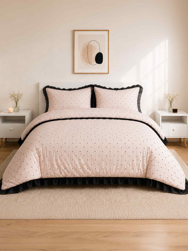 Blush Polka Duvet Set