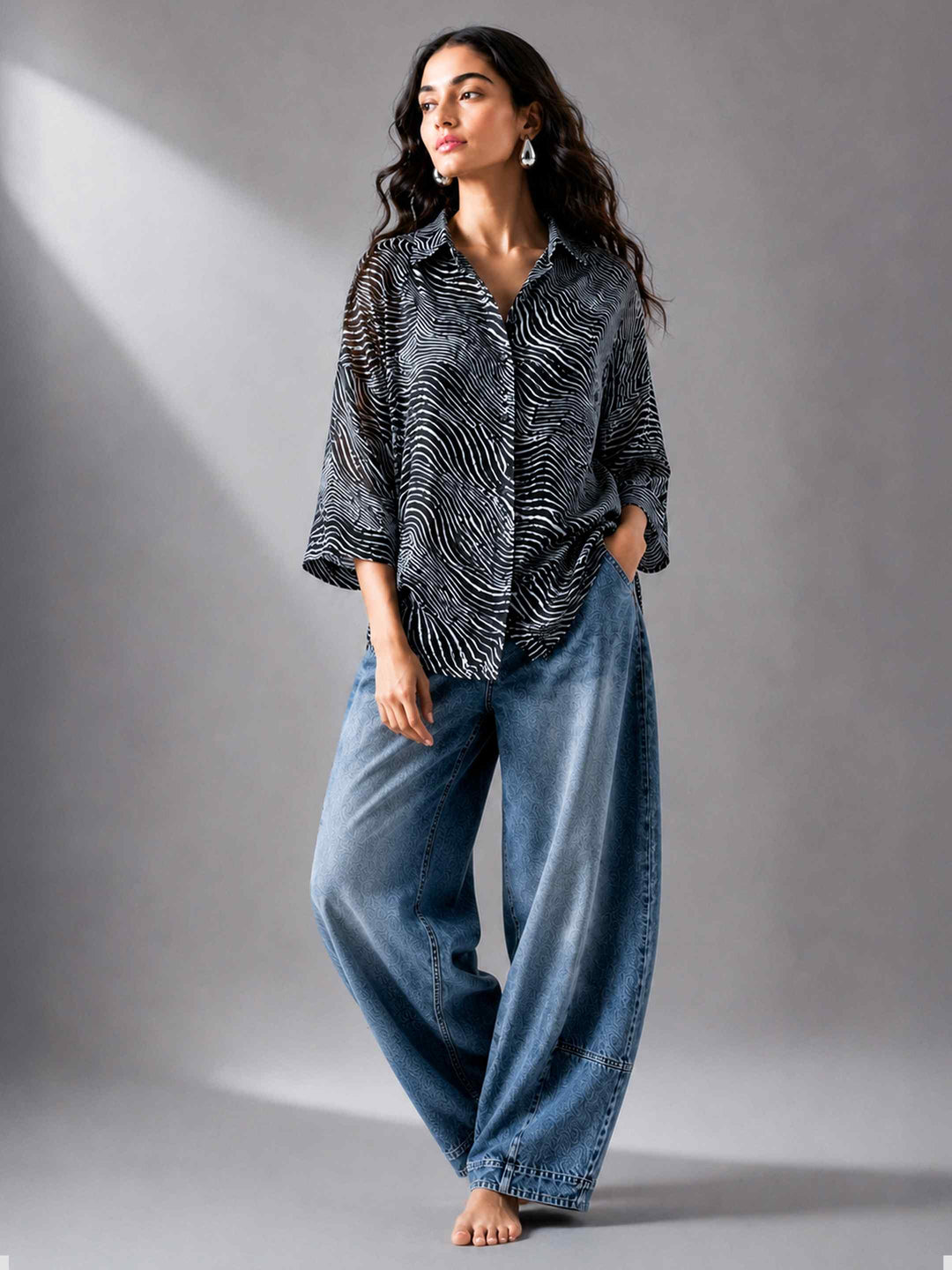 Zebra Ripples Top