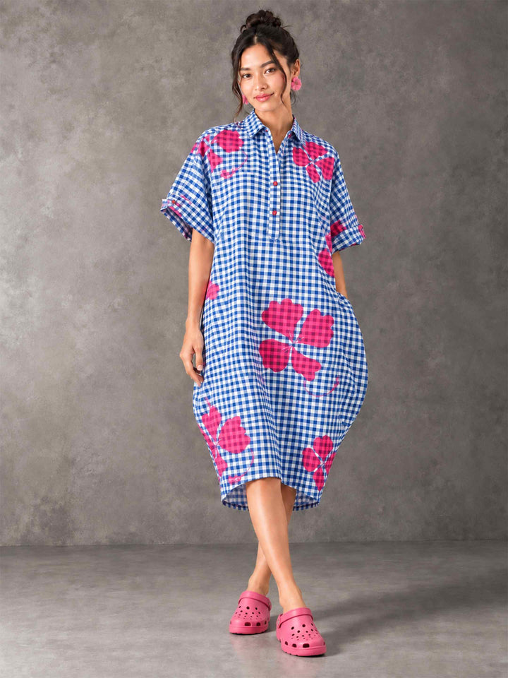 Cocoon Dress - Blueberry Crush