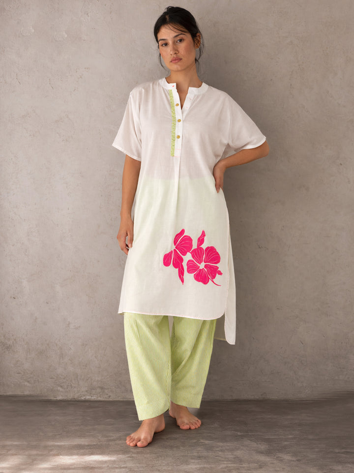 Flora Kurta - White I