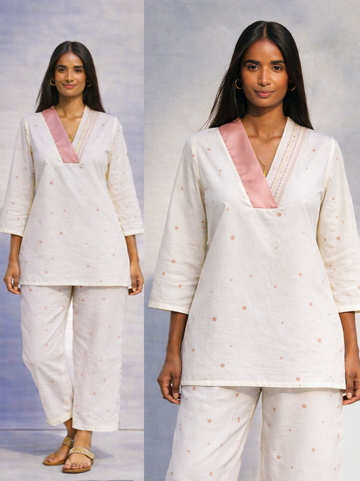 Noor Kurti - Ivory White