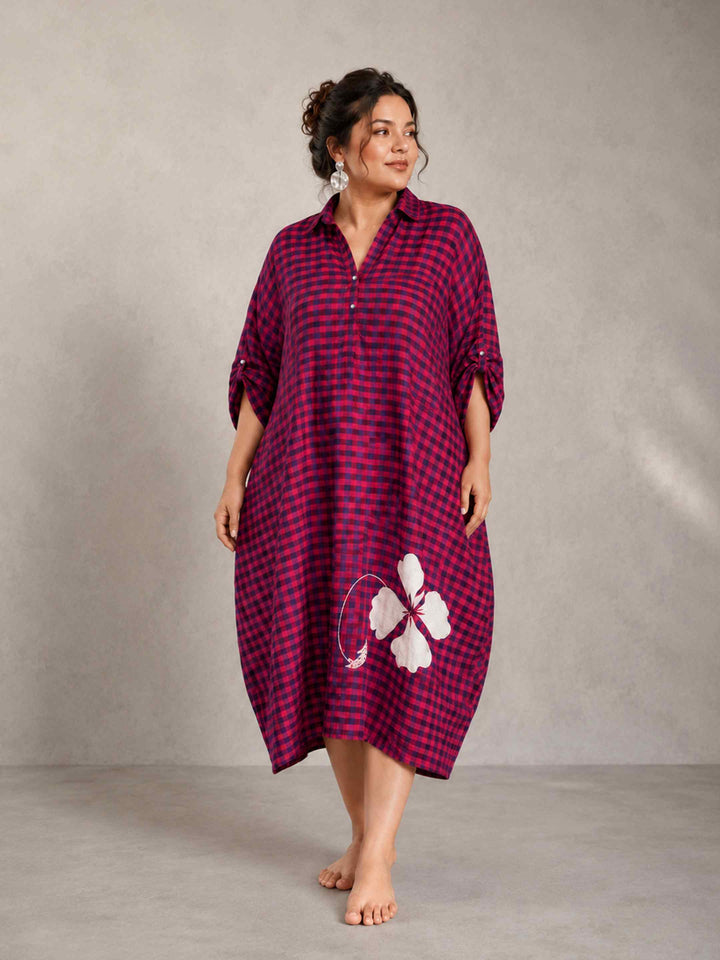 Blackberry Check Dress