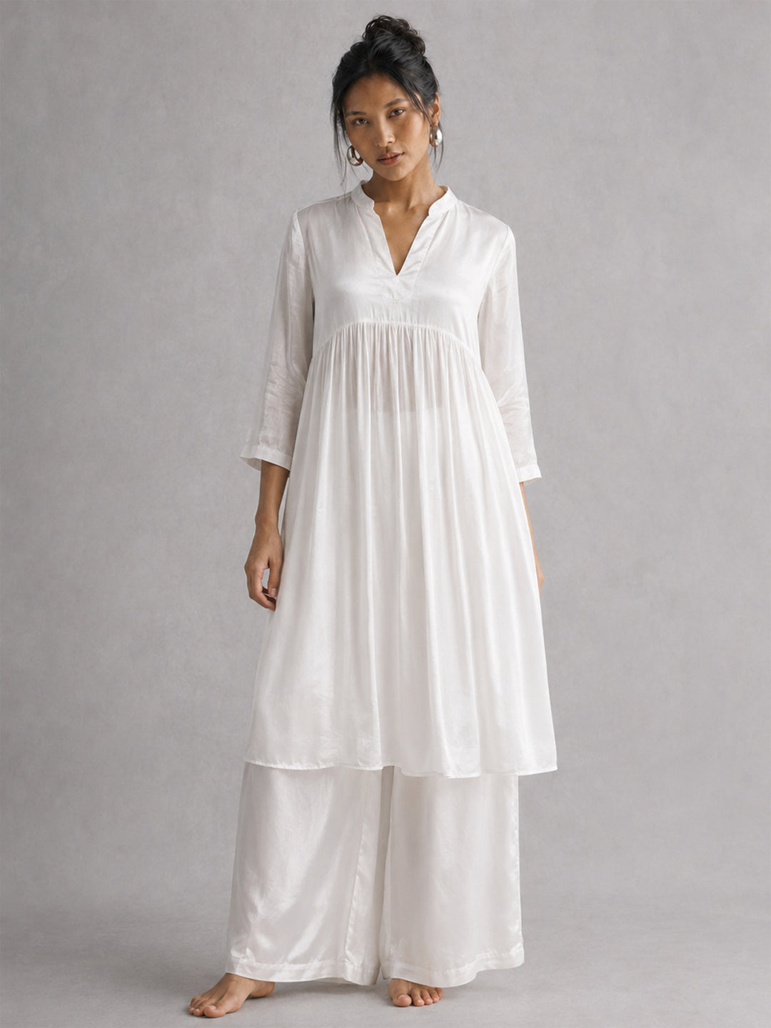 Butter Silk Gathered Kurta