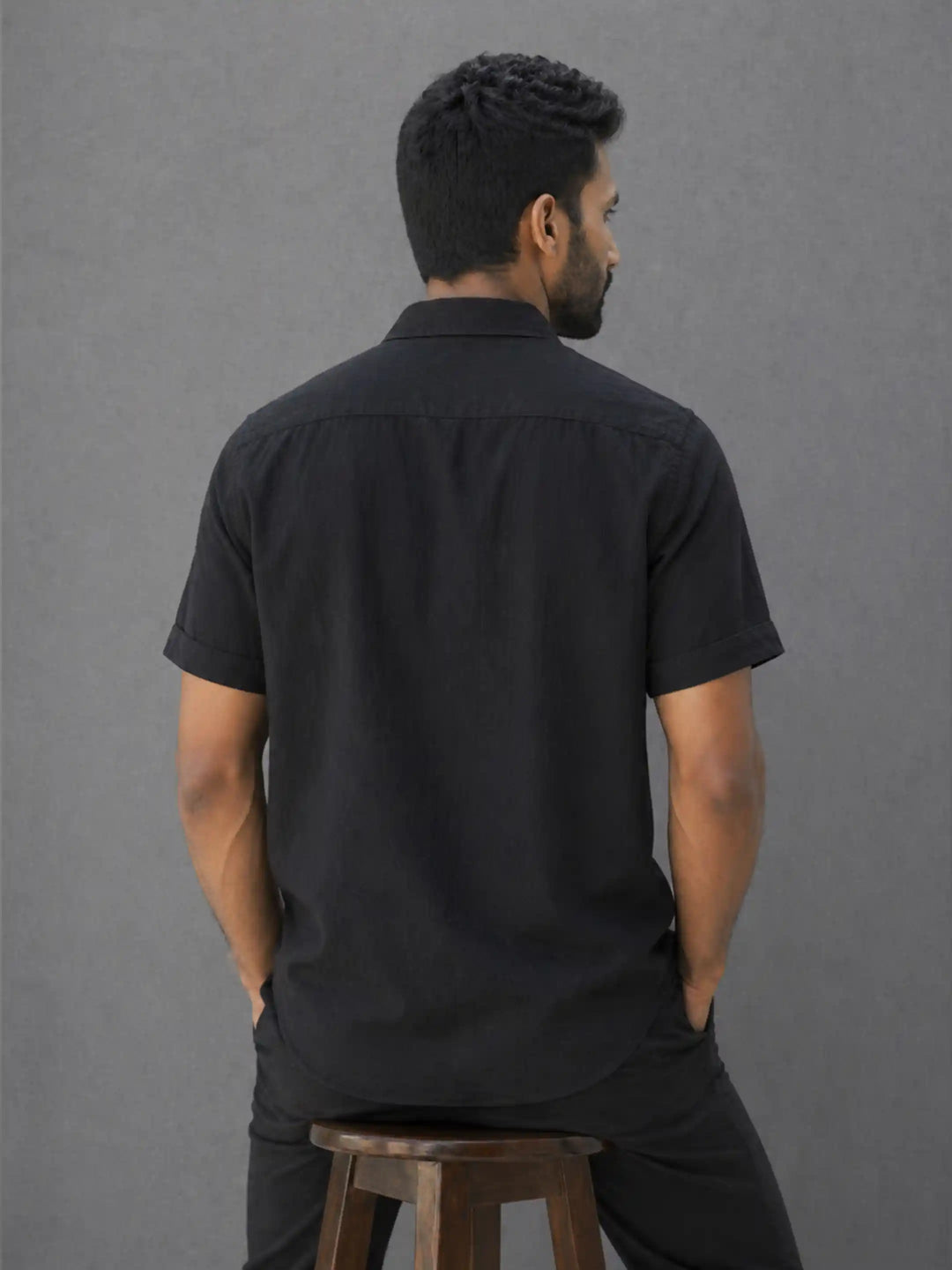 Half Sleeves Shirt - Black