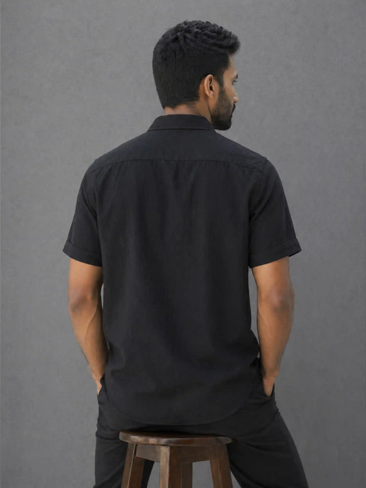 Half Sleeves Shirt - Black