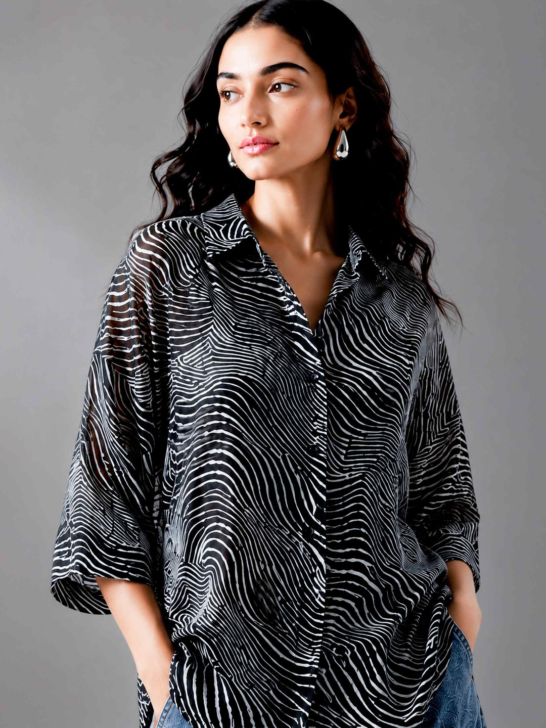 Zebra Ripples Top