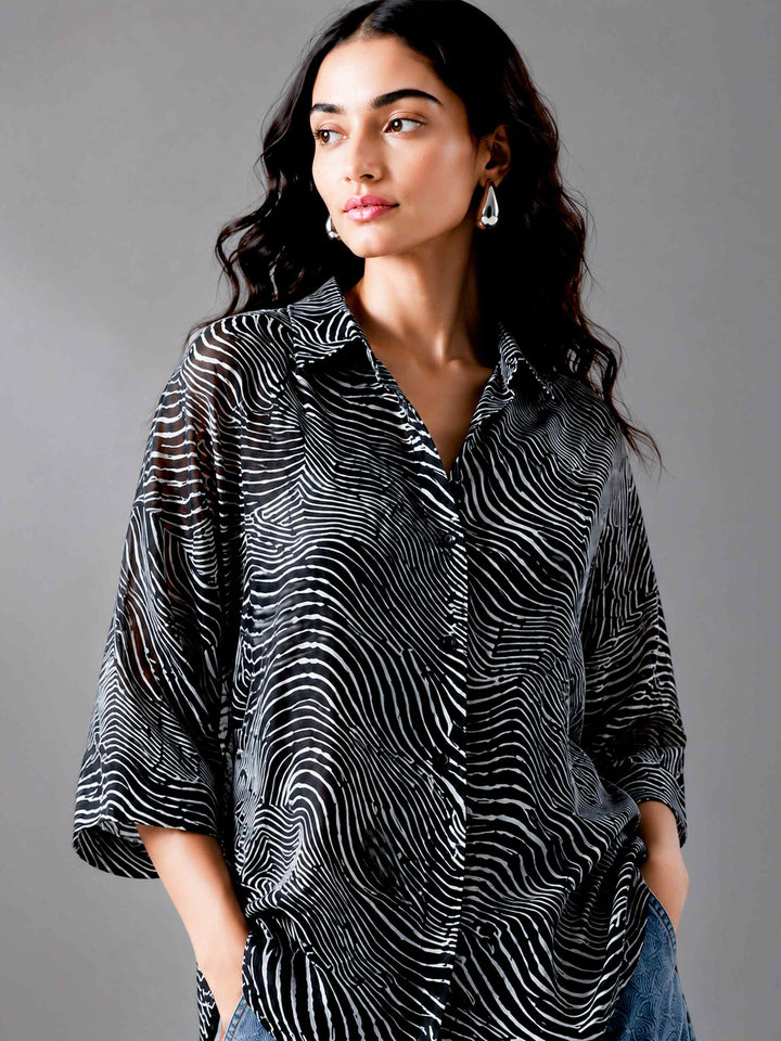 Zebra Ripples Top