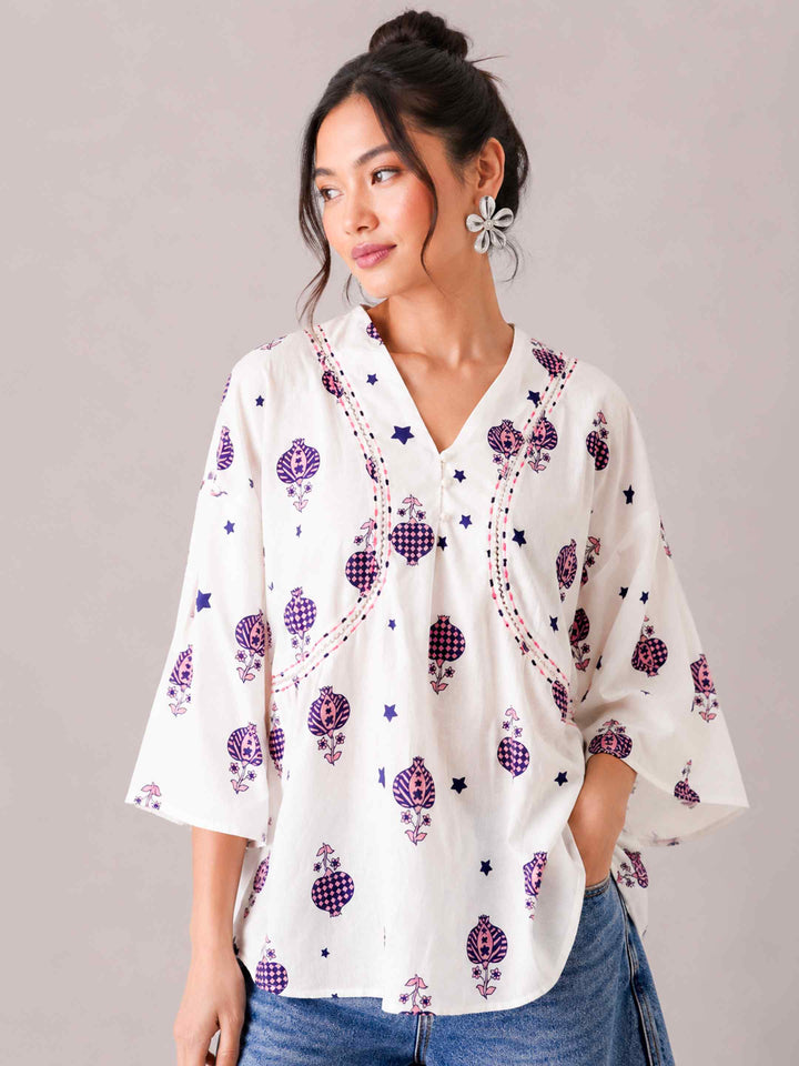 Anardaani Top - Indigo Pink