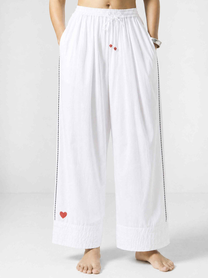 Heart Pants - White