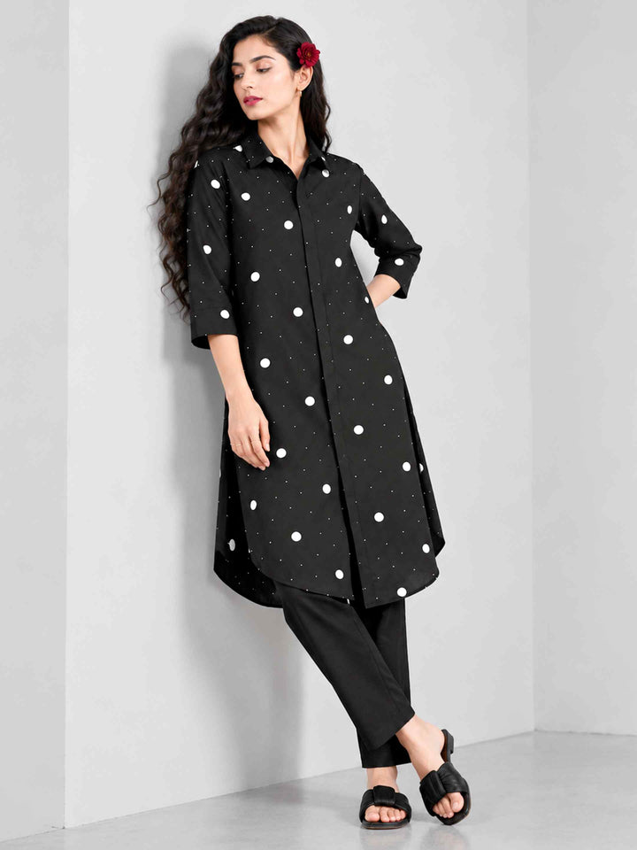 Scattered Polka Kurta