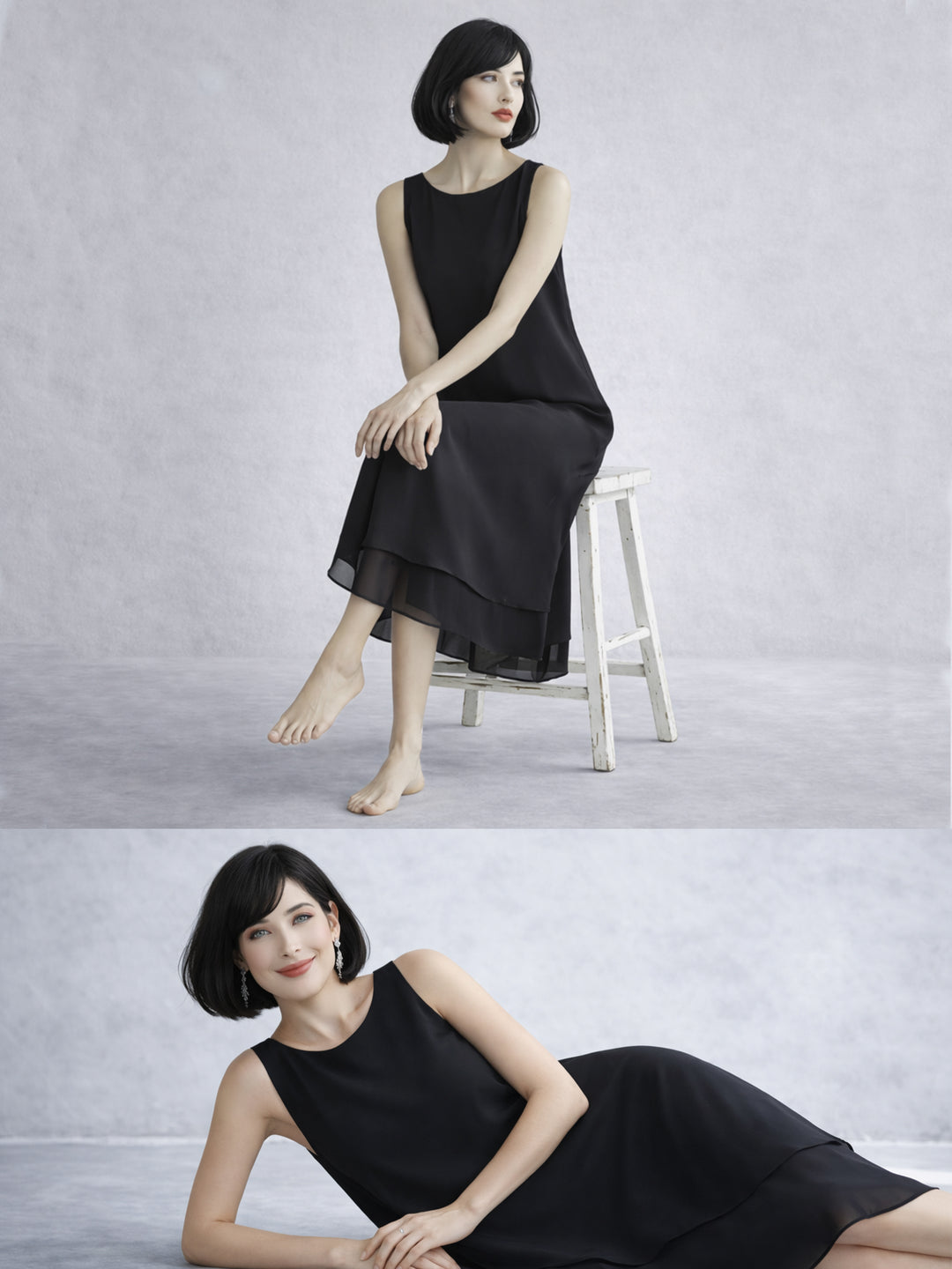 Noir Flow Dress - Black