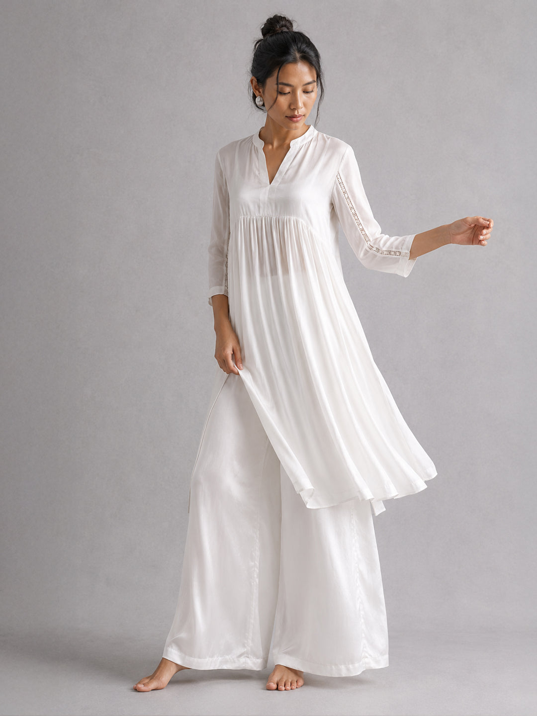 Butter Silk Gathered Kurta