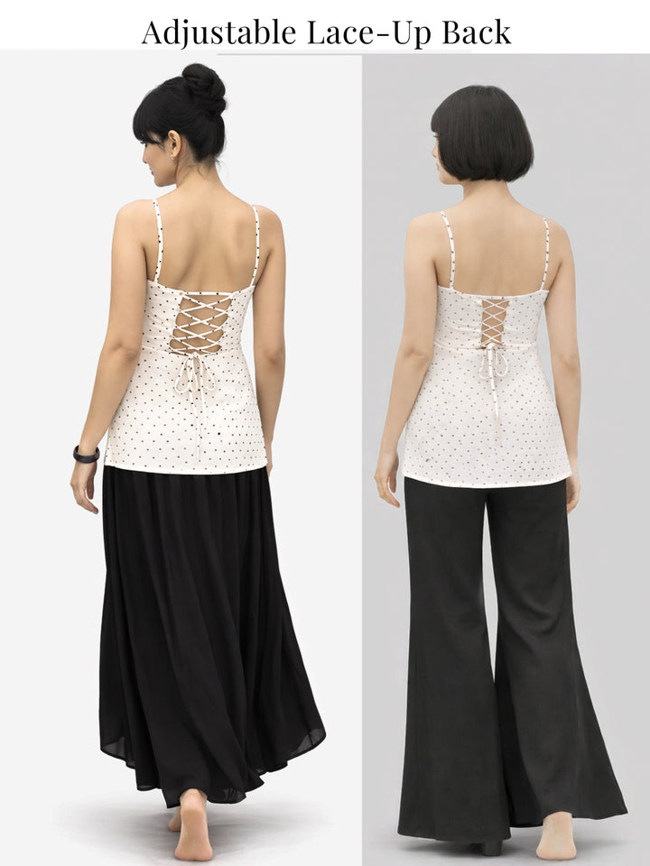Tie Up Dori Top - Polka Dot