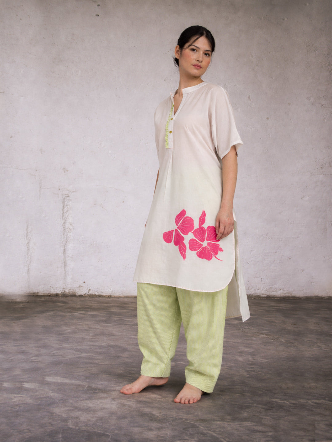 Flora Kurta - White I