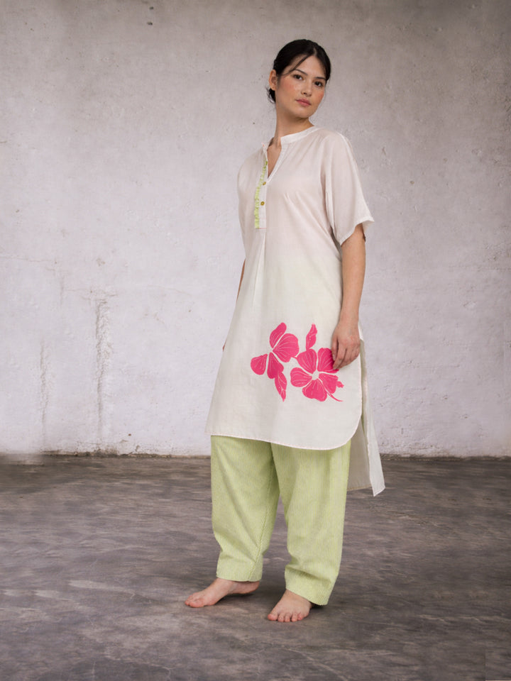 Flora Kurta - White I