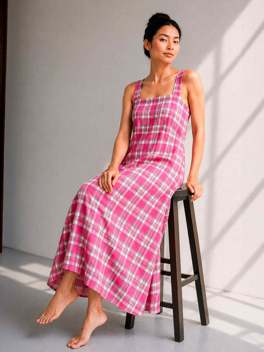 Pink Plaid Dress