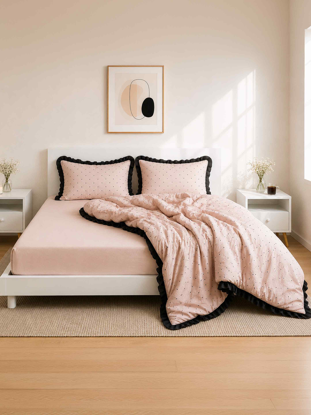 Blush Polka Duvet Set