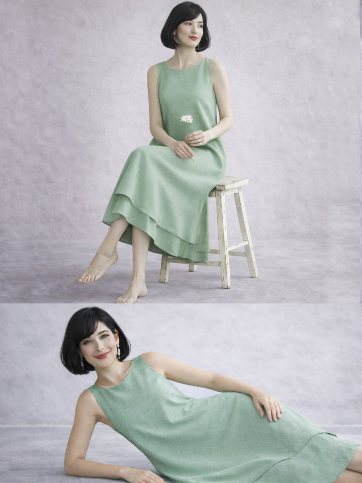 Noir Flow Dress - Green