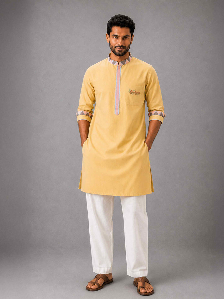 Shivoham Cotton Kurta - Marigold