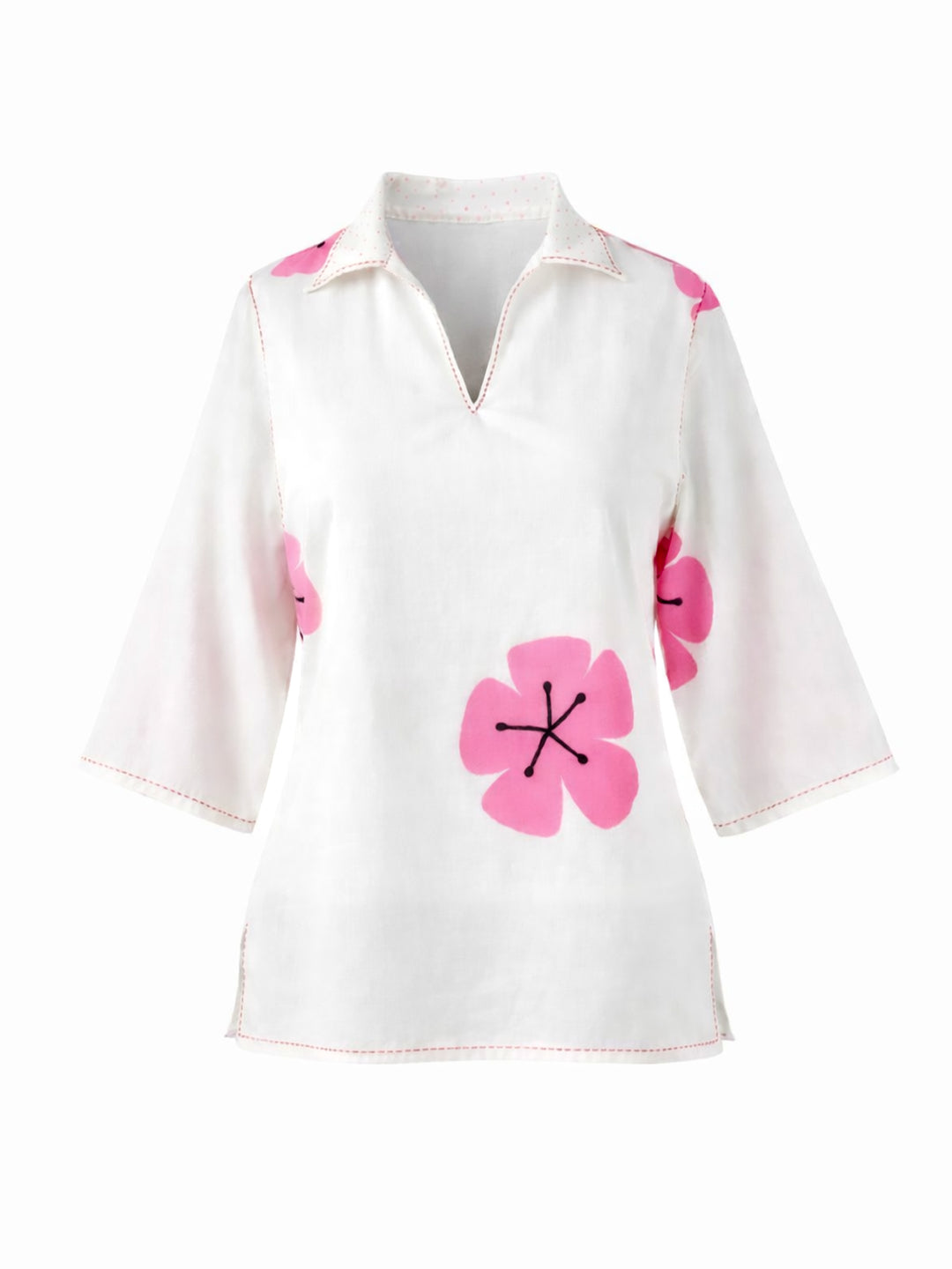 Blush Bloom Kurti - White