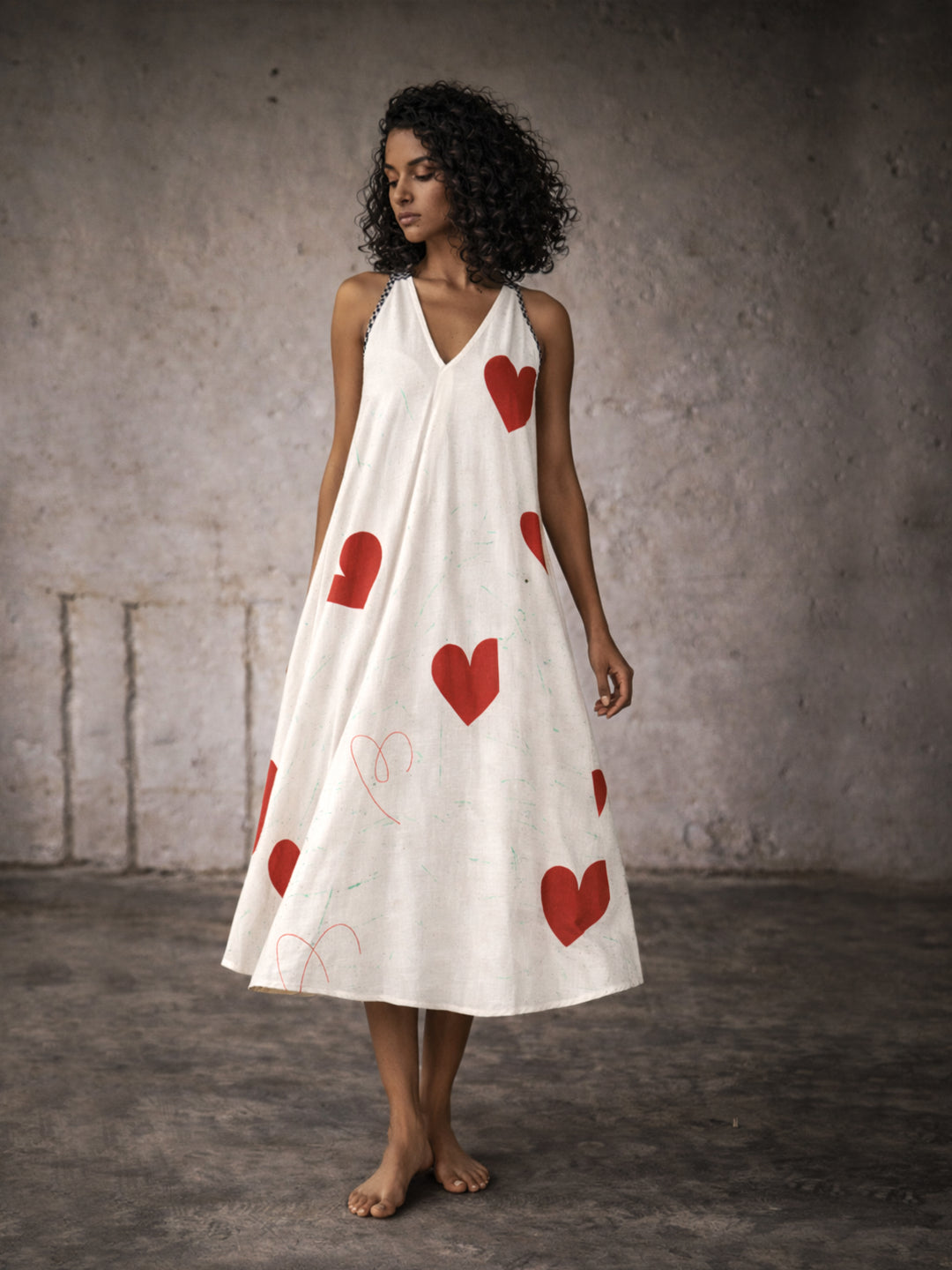 Sora Heart Dress - White.