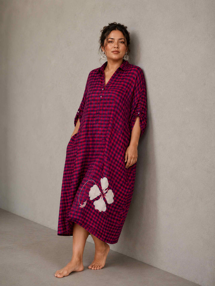 Blackberry Check Dress