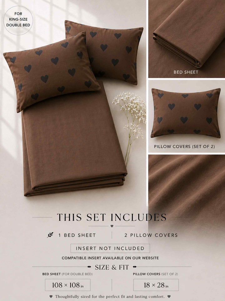 Mocha Coffee Bedsheet Set