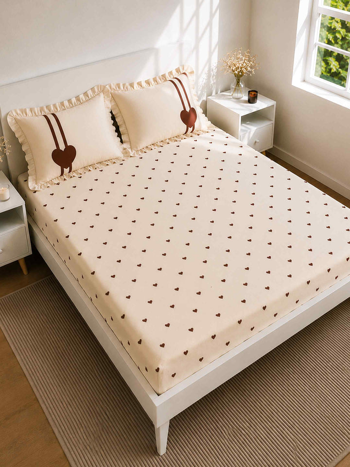 Chocolate Hearts Bedsheet Set
