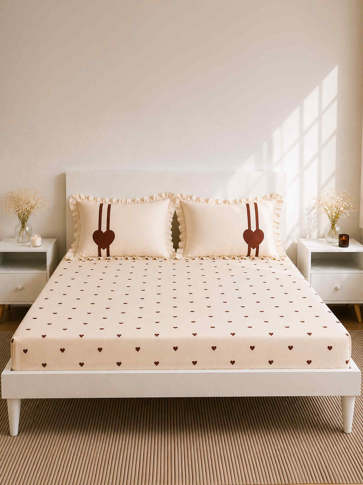 Chocolate Hearts Bedsheet Set
