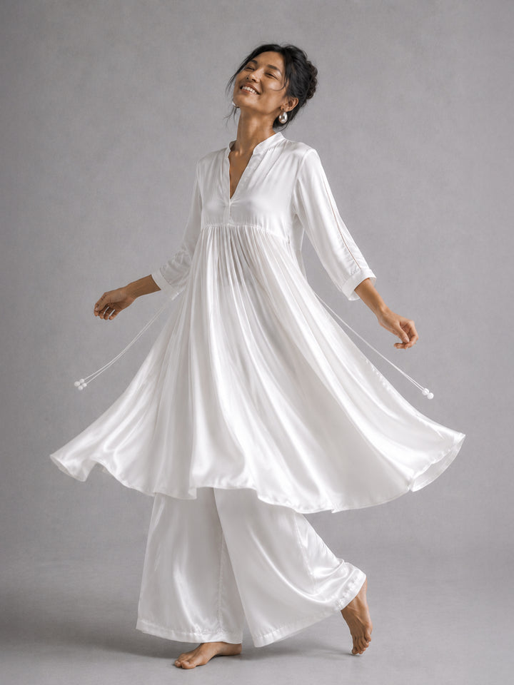 Butter Silk Gathered Kurta