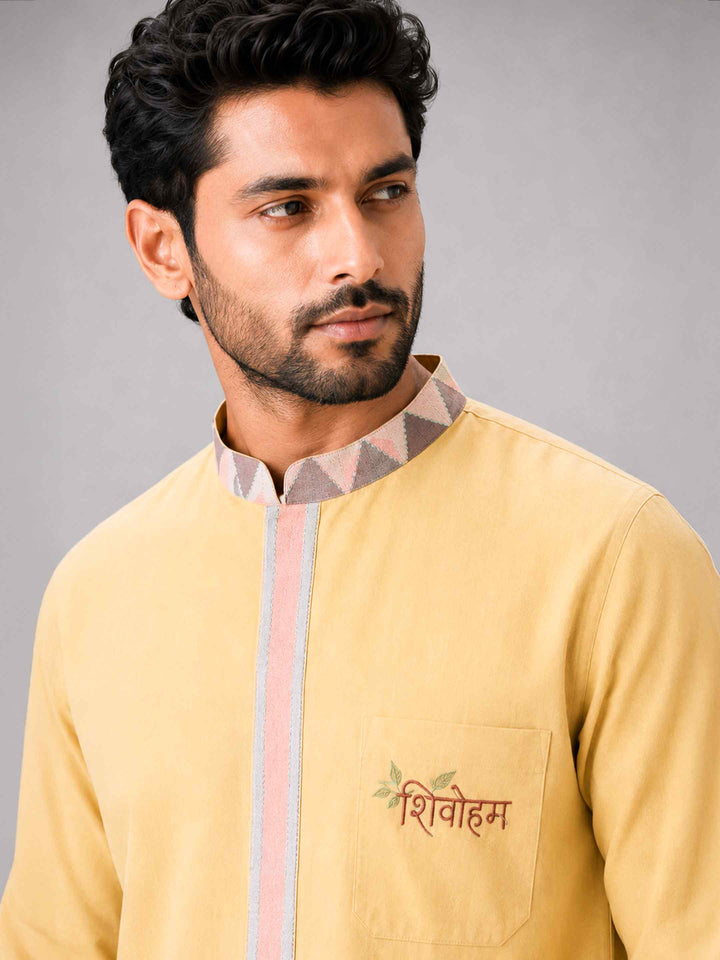 Shivoham Cotton Kurta - Marigold