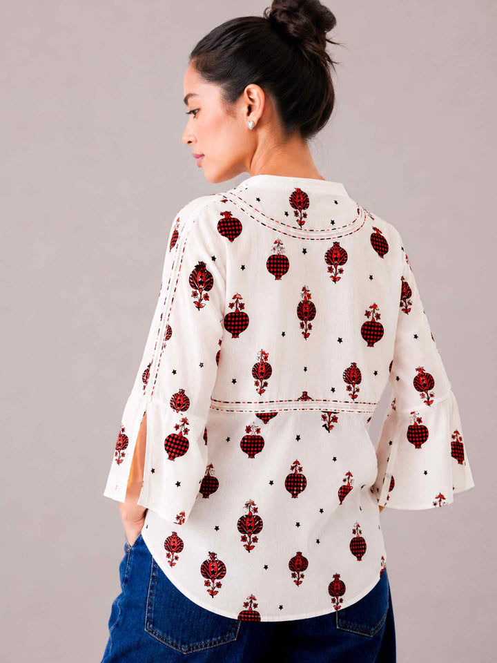 Anardaani Top - Red & Black